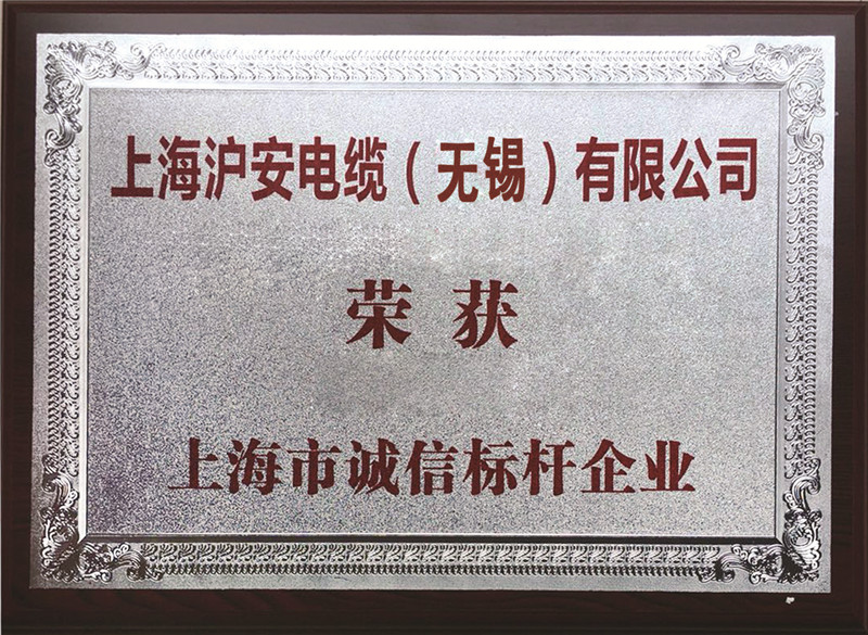 上海市誠信標桿企業(yè)